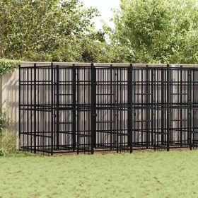 Outdoor Dog Kennel Steel 138.9 ft²