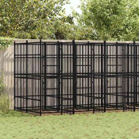 Outdoor Dog Kennel Steel 119 ft²