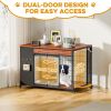 38" Dog Crate Furniture - Dog Crate with DIY Frame, Sliding Door Indoor Kennel, Wooden Dog Cage End Table