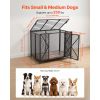 38 Inch Heavy Duty Dog Crate, Max Load 250 lbs, Foldable Indestructible Escape-Proof Dog Kennel Indoor for High Anxiety Small & Medium Breeds