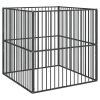 Dog Playpen Black Galvanized Steel 39.4 in x 39.4 in x 39.4 in