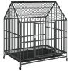 Dog Cage Black Galvanized steel Large Dog Cage Rectangular