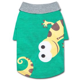 Touchdog 'Arubark' Caribbean Style Dog Polo T-Shirt (Color: Green, size: large)