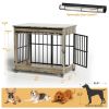 38" Dog Crate Furniture, Double Door Wooden Indoor Dog Kennel Furniture, Size L