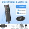 2-in-1 Dog Shock and Bark Collar Dog Training Collar with Remote 1/2/3 Collars(Options) Rechargeable IP68 Waterproof with 3 Channels for Medium and Sm