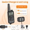 Dog Training Collar with Remote Rechargeable Dog Training Collar IP68 Waterproof with 4 Training Modes 3 Channels for Medium and Small Dogs